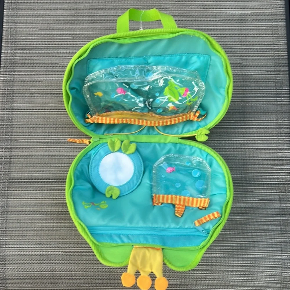 Vintage Haba Girls Toiletries Bag Green Frog